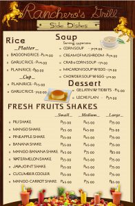 ranchero's grill menu 3